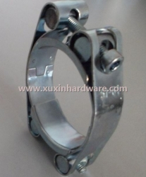 Malleable steel flexible 2 bolt  hose clamp