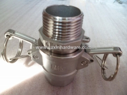 Camlock coupling for composite hose pipes