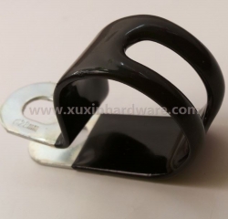 BLACK VINYL COVERED GALVANIZED CLAMP